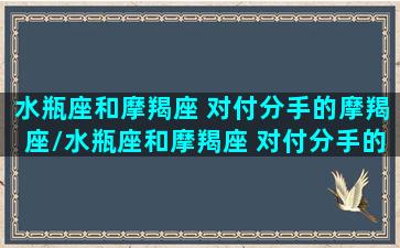 水瓶座和摩羯座 对付分手的摩羯座/水瓶座和摩羯座 对付分手的摩羯座-我的网站